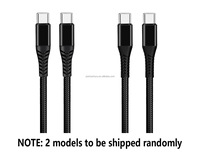 Câble en nylon tressé 60W Type-C Câble de charge rapide 3A USBC avec connecteur en aluminium USB Type C à Type C pour téléphone portable 15 Pro