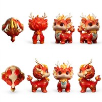 Figurine de collection unisexe en PVC et résine articulée, design artistique, Qilin porte-bonheur 3D, tendance, décorative, personnalisée