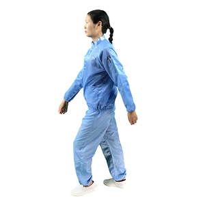 Giacca <span class=keywords><strong>e</strong></span> Pantaloni Antistatici ESD <span class=keywords><strong>da</strong></span> 5mm Blu con Collo Alto, Lavabili, per Camera Bianca, <span class=keywords><strong>Abbigliamento</strong></span> <span class=keywords><strong>da</strong></span> <span class=keywords><strong>Lavoro</strong></span> di Sicurezza Antistatico - Product Image 3