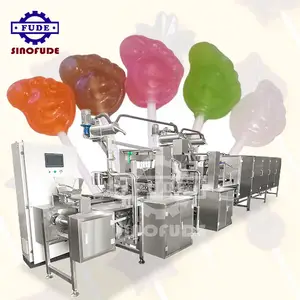 Cina membuat Harga terbaik SINOFUDE lollipop bentuk tongkat permen membuat mesin penyimpanan permen produksi lollipop membuat mesin