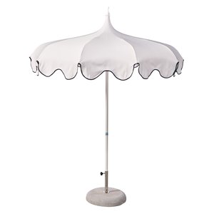 Оптовые продажи: 8,5-футовые уличные декоративные зонты для бассейна в современном винтажном стиле, белые, в стиле бохо, с фестончатыми кистями, роскошные, в форме пагоды, для патио - Product Image 5