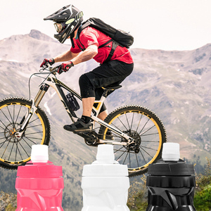 650ML Cycling Water Bottle Squeeze Sports Bottle with Holder Leakproof BPA-Free Bike <b>Drink</b> Bottle for Cyclists Outdoor Use - Product Image 4