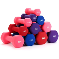 Nouvel arrivage : Ensemble d'haltères hexagonales colorées en vinyle, 1-10 kg, antidérapantes, pour fitness et musculation à domicile