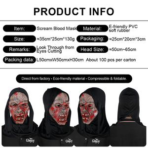 Máscara de Monja Terrorífica de PVC Suave Glojoy, Accesorio de Disfraz de Halloween para Adultos - Product Image 4