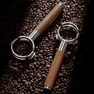 Portafiltro sin Fondo Kafei Shi de Acero Inoxidable 304 con Mango de Madera para Máquina de Espresso E61 Plextor De'Longhi - Product Image 2