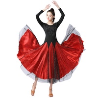 Robe de danse de salon de haute qualité pour femmes, tenue de performance, robes à manches longues, élégante, moderne, standard, pour le tango et la valse