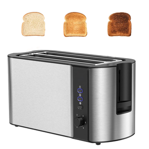 <span class=keywords><strong>Grille</strong></span>-<span class=keywords><strong>pain</strong></span> 2 tranches en acier inoxydable avec <span class=keywords><strong>grille</strong></span> de maintien au chaud - Contrôle de la décongélation, du réchauffement et de la dorure, Argent et Noir, pour <span class=keywords><strong>pain</strong></span> et bagels - Product Image 2