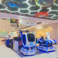 Simulateur de vol d'hélicoptère et d'avion VR 9D commercial, construction en métal et fibre de verre, utilisation en intérieur, parcs d'aventure, centre commercial