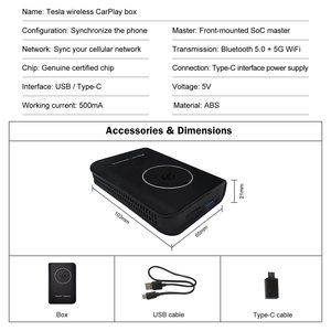 Road Top – adaptateur <span class=keywords><strong>CarPlay</strong></span> sans fil pour <span class=keywords><strong>Tesla</strong></span> 3 & <span class=keywords><strong>Y</strong></span> & X, Dongle <span class=keywords><strong>Apple</strong></span> <span class=keywords><strong>CarPlay</strong></span>, Android Auto Navigation - Product Image 6