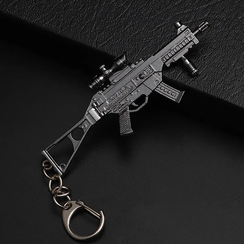 Hot Mini Metal Rubber Band Hand Guns Valorant Butterfly Knife Keychain Accessories