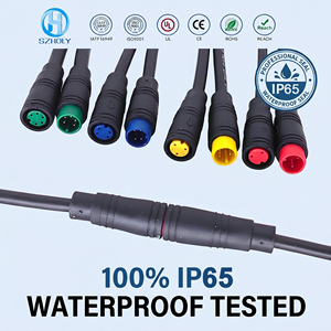 Heilige M8 mannelijke-vrouwelijke connector snap-in plug lasdraad IP65 waterdicht 2-6 pins aanpasbare lengte PVC isolatie motorfiets - Product Image 2
