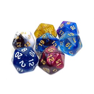 Dados Poliédricos D20 Hechos a Mano con Números Blancos del 1 al 20, Acrílicos de Color Personalizado al por Mayor para Juegos de Rol y Juegos de Mesa, Directo de Fábrica - Product Image 3