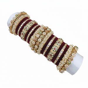 PADMAWATI BANGLES PRIVATE LIMITED High Quality Luxury Tungsten Gold Plated Multi Color Indian Traditional Women's Wedding Party - Product Image 2