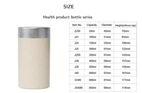 Biodégradable 100ml 150ml 300ml 500ml Paille De Blé Médecine Pilule Emballage Bouteille Suppléments Capsule Pot