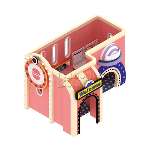 บ้านจำลองแฮปปี้โซนแบบกำหนดเอง ชุดของเล่นบทบาทสมมติ เมืองของฉัน สำหรับเด็ก อุปกรณ์สนามเด็กเล่นในร่ม ซูเปอร์มาร์เก็ต ร้านตัดผม อายุ 3-12 ปี - Product Image 3