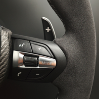 Volant M Sport avec garniture en carbone sec et bande supérieure blanche pour BMW F10 F11 F15 F16 F20 F22 F30 F36 M3 F80 M4 F82