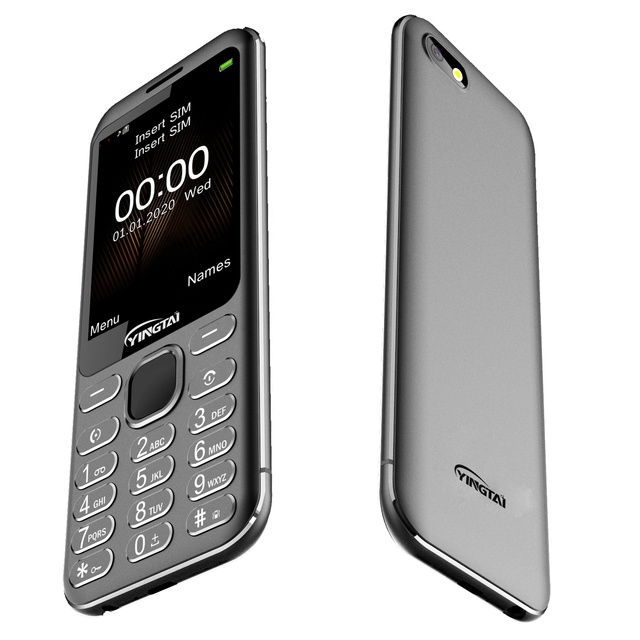Wholesales 2.8 Inch Gsm Candy bar Dual Sim Feature Phone Metal Body Slim Size Cellphones