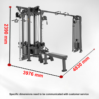 BRTW Appareil de musculation multifonctionnel à 5 stations, qualité commerciale, multi-utilisateurs, entraînement complet du corps, certifié CE/ISO pour salle de sport