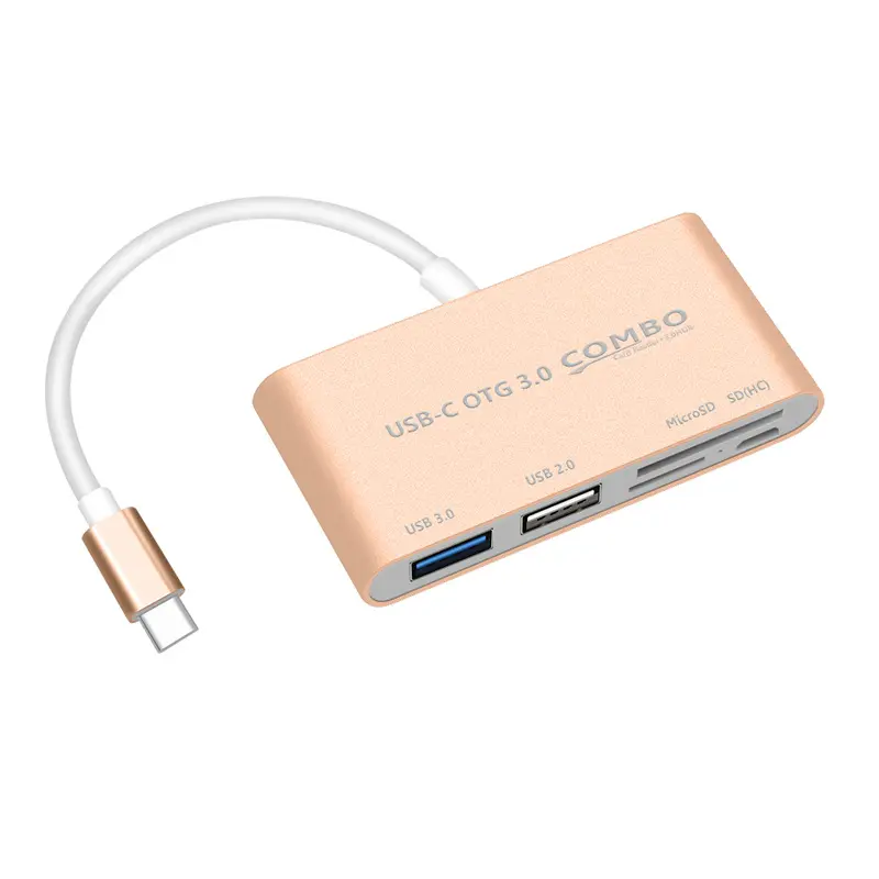 Usb 3.1 5 IN 1 Type-c Enabled Devices High Speed Usb Multi Hub Combo with sd tf card reader