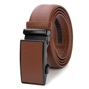 2023 mới được thiết kế vành đai da của nam giới tự động khóa Ratchet vành đai cho thoải mái Pull-Out của PU Thắt lưng da người đàn ông - Product Image 4