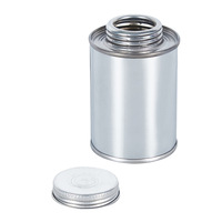 Boîte de conserve ronde à couvercle vissé de 0,1 L-Récipient chimique imprimé personnalisé avec bec en fer, vente en gros étanche et en vrac pour liquides/poudres