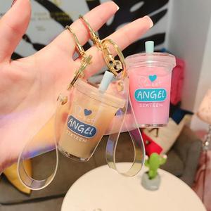 Porte-clés créatif et adorable pour fille, thé au lait perlé, tendance, dessin animé, pendentif, petit cadeau, vente en gros - Product Image 2