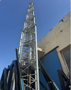 40フィートのヒンジ式伸縮クランクアップアンテナタワー、通信高速展開4Gセルタワー伸縮マスト - Product Image 4