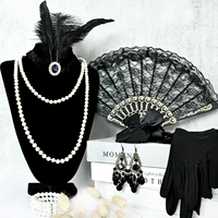 Coiffe Flapper pour Femme, Accessoire Cheveux Plumes, Style Années 20, Teinture Écologique, Vente en Gros, pour Fête Thème Gatsby
