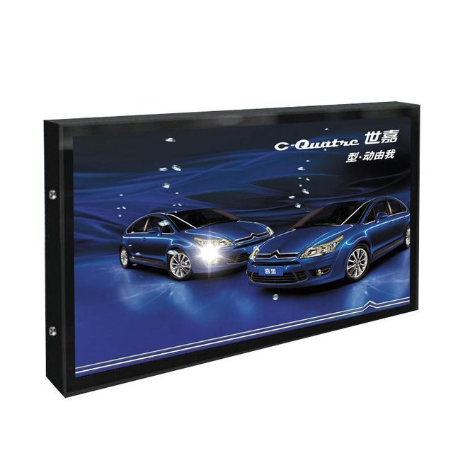 Waterproof Rectangle Outdoor LED Light Box with High Brightness and Durable Design for Customized Restaurant Advertising
