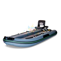 Bateau Gonflable Noir Vert Style Zodiac Bateau Gonflable En Aluminium Hypalon Rib Bateau De Pêche Gonflable Avec Moteur