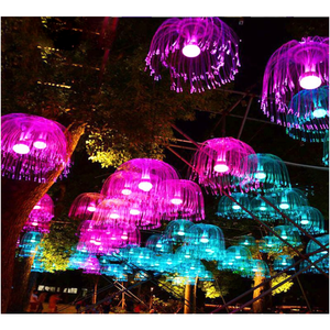 Luz de las medusas de la fibra óptica de 6W RGB con el control inalámbrico para la decoración al aire libre - Product Image 1