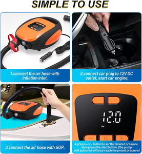 Ventes directes d'usine Polotrag voiture alimentation filaire numérique 12V DC électrique Sup pompe à Air gonflable bateau pompe de charge - Product Image 3