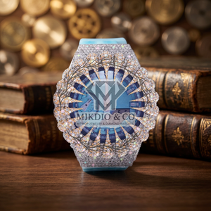 Trending Hiphop Diamond Mechanical <b>Watch</b> for Unisex Fully Luxuries Automatic 20mm Band Fashion Charm Double Display - Product Image 4