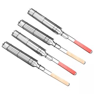 Panier de cuisson portable pour barbecue en acier inoxydable antiadhésif, wok de barbecue, outils de cuisine en plein air, accessoires de cuisine en maille - Product Image 3