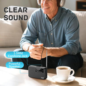 Miniradio AM FM, werkt op batterijen, koordje, uitstekende ontvangst, transistorradio's met hoofdtelefoonaansluiting, gewicht 2,7 oz, miniradio - Product Image 5