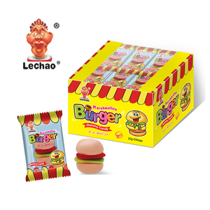 Hot Bán Dễ Thương Trái Cây Flavour Bánh Hamburger Hình Marshmallows Halal <span class=keywords><strong>Burger</strong></span> <span class=keywords><strong>Marshmallow</strong></span> Với Gummy Kẹo - Product Image 1