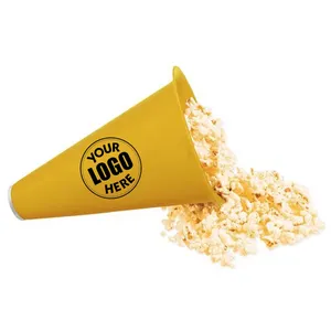 Personalized Promotional Gifts Plastic Superfan Popcorn Cheer Megaphone With Popcorn Cap For Football Fans