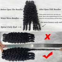 Extensions de cheveux humains bouclés birmans 20 22 24 pouces 3C/4A, mèches vierges avec pointes bouclées en spirale, qualité 12A, non traitées, noir naturel