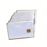 Tarjeta IC con Chip ISO 7816 Blanca AT24C02 24C16 AT24C64 24C128 24C256 24C512, Memoria EEPROM de 2K 16K 64K 128K, 13.56mhz para Control de Acceso