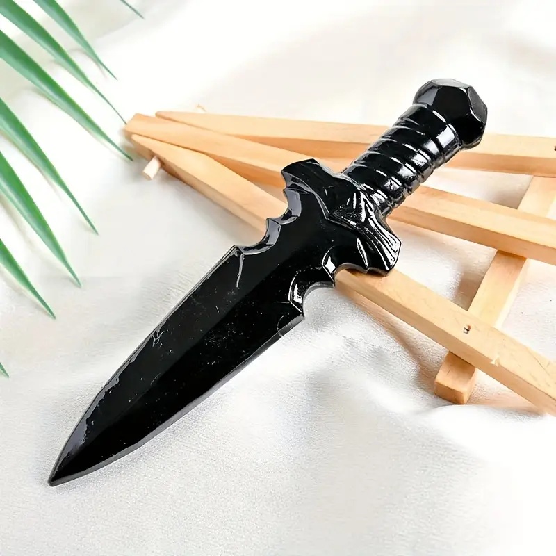 Black obsidian sword