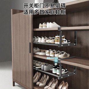 Home Storage Rack Tiered Shelf Wall Mounted No Drill Shoe Organizer Multi Purpose Drying Rack Extendable Bottom Mount - Product Image 4