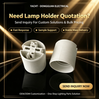 Douille de lampe E27 en plastique entièrement filetée pour ampoules E27