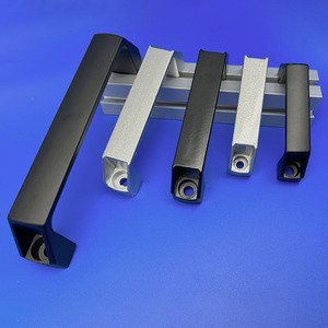 Square Aluminum Door Window Handles 90 120 180mm Minimalist Design Easy Installation Baking Paint Surface Treatment - Product Image 1