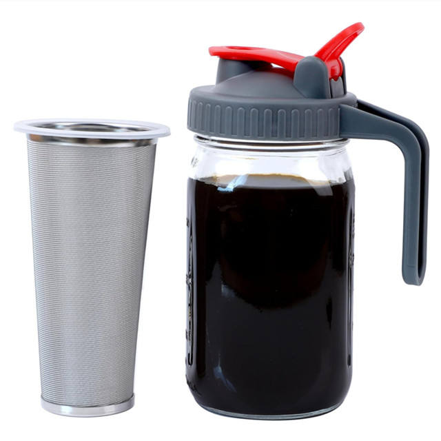 Custom Stainless Steel Mesh Iced Cold Brew Coffee Tea Maker Filter - Main Image