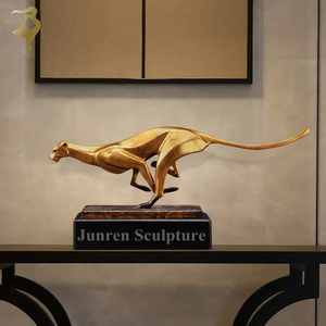 Figurine astratte personalizzate in metallo bronzo piccole sculture di <span class=keywords><strong>pantera</strong></span> in bronzo per regalo di decorazione della tavola - Product Image 3