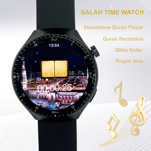 Montre connectée de sport musulmane Sunroad avec écran tactile AMOLED, musique, appels, fréquence cardiaque, direction de la Qibla, design élégant, légère, en métal - Product Image 2