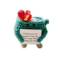 Poupée artisanale au crochet, motif dessin animé, énergie positive, poubelle flamboyante, cœur bicolore, nouveauté transfrontalière, produits phares en stock
