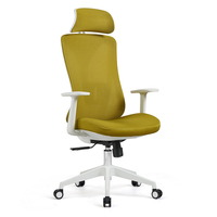 Chaise de bureau ergonomique inclinable haut de gamme, moderne, mobile, avec dossier pivotant, réglable en hauteur, en maille, pour cadre dirigeant
