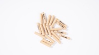 Cylindre en papier kraft brut non blanchi, avec texte lisible et petit marqueur de goût, pour la classification et la reconnaissance des capsules de boissons