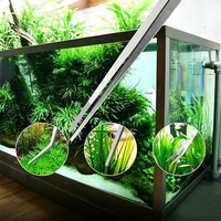Kit d'entretien d'aquarium en acier inoxydable : pinces, ciseaux, pelle à sable, grattoir à algues, outils de taille pour plantes aquatiques